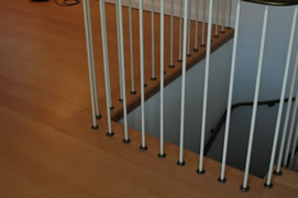 Detailansicht Treppe mit Parkett