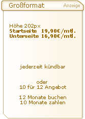das Anzeigen-Großformat für einen imposanten Auftritt