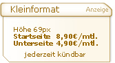 Format und Gr&ouml;&szlig;e der kleinen Anzeige f&uuml;r Parkettleger