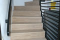 Treppe mit neu verlegten Parkett